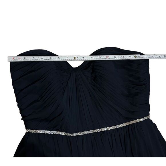 NWT Jenny Packham Lux Chiffon Beaded Maxi Dress sz 16 in Midnight navy blue - Picture 10 of 10